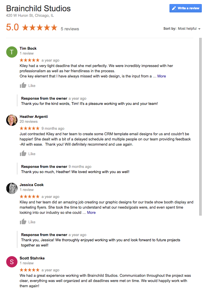 Google My Business Reviews